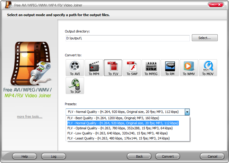Screenshot for Free AVI MP4 WMV MPEG Video Joiner 5.4.1